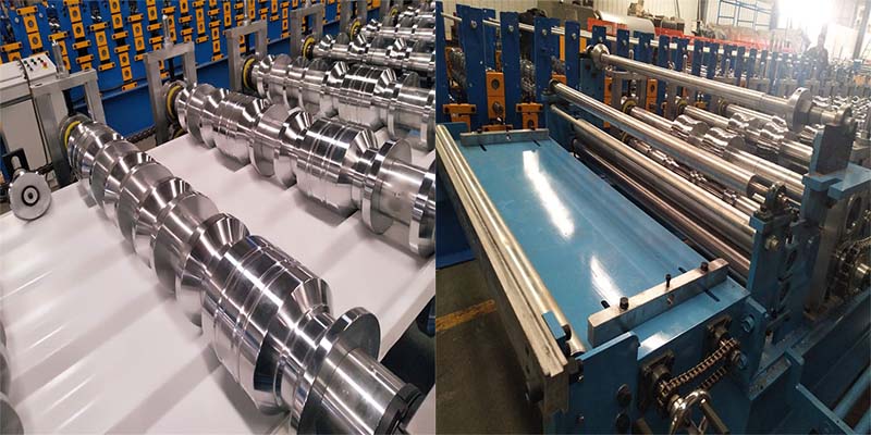 High speed roof panel roll forming machine